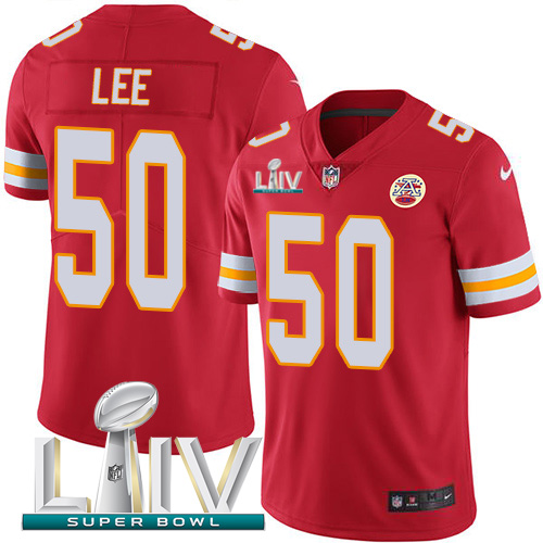 Kansas City Chiefs Nike 50 Darron Lee Red Super Bowl LIV 2020 Team Color Men Stitched NFL Vapor Untouchable Limited Jersey